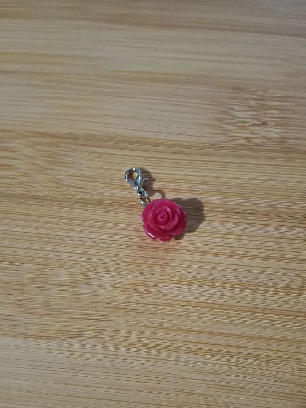 Red Rose Dangle For Floating Lockets